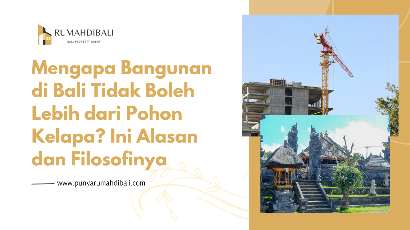 Mengapa Bangunan di Bali Tidak Boleh Lebih dari Pohon Kelapa Ini Alasan dan Filosofinya